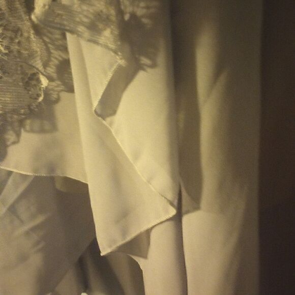 Cascading ruffle open lace trim sheer duster - Picture 3 of 8